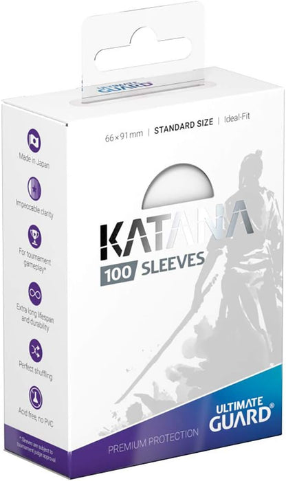 Ultimate Guard Katana Sleeves - Transparent (100) Standard Size 66 x 91mm UGD010090