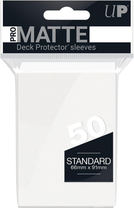 Ultra Pro Matte Sleeves Standard Size - White (50 Pack)