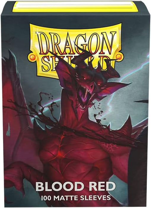 Dragon Shield - Blood Red Matte Sleeves - Standard Size (100 Pack)