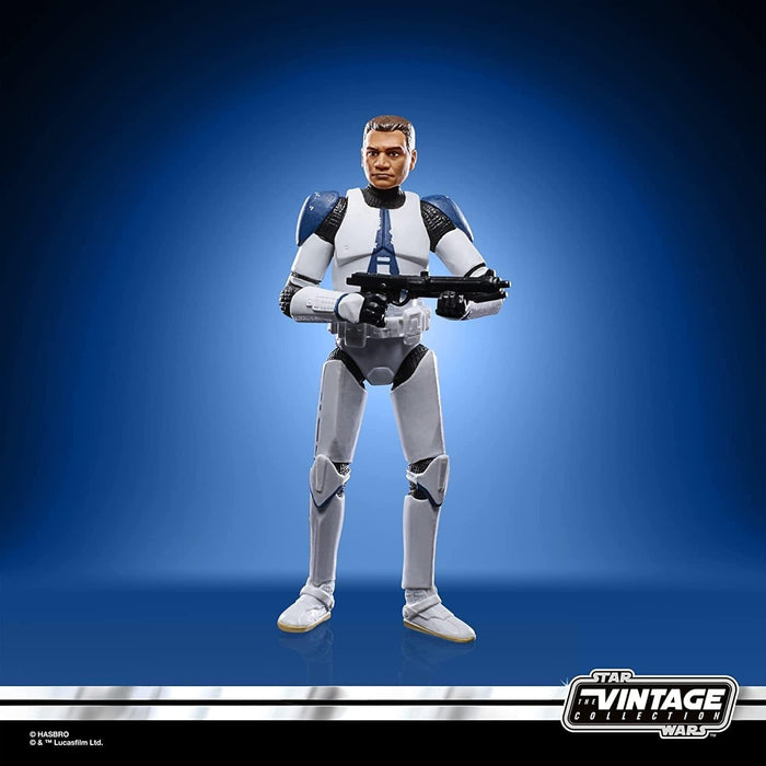 Star Wars Hasbro The Vintage Collection Clone Trooper (501st Legion) Toy, 9.5 CM Scale The Clone Wars Figure