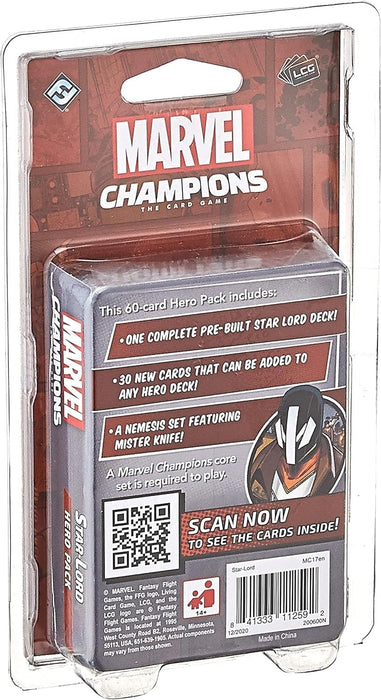 Fantasy Flight Games, Marvel Champions, Hero Pack: Star-Lord, Card Game, Ages 14+, 1 to 4 Players, 45 to 90 Minutes Playing Time