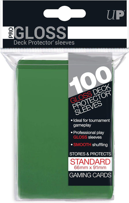 Ultra Pro Gloss Sleeves Standard Size - Green (100 Pack)