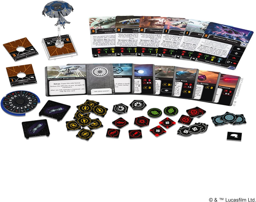 Fantasy Flight Games | Star Wars X-Wing: HMP Droid Gunship Expansion Pack | Miniatures Game | Ages 14+ | 2 Players | 45 Minutes Playing Time