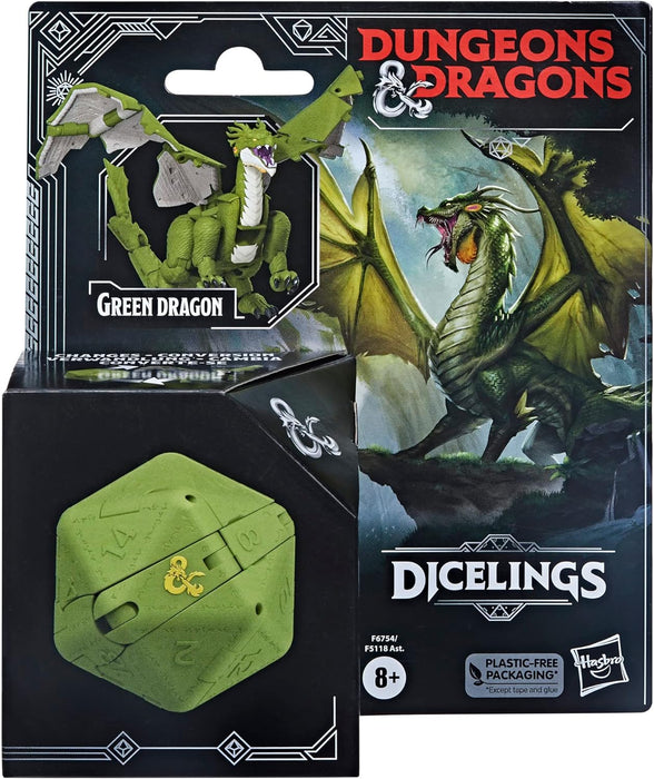 Dungeons & Dragons F6754 Dicelings Green D&D Collectible Dragon Toy Action Figure